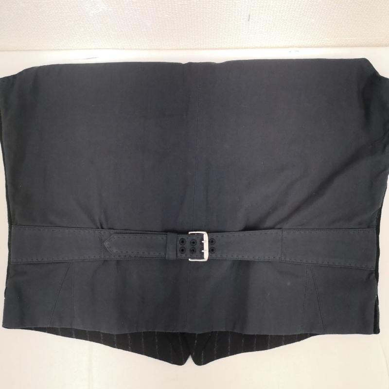ポールスミス Paul Smith ベスト ベスト ピンストライプ フローラル ペイズリー 刺繡 ベロア ベスト 黒 / ブラック / black メンズ USED 古着 中古 50163769