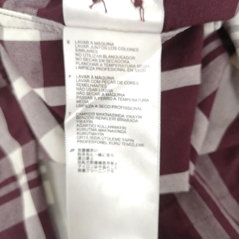 フレッドペリー FRED PERRY シャツ、ブラウス 長袖 ボタンダウン 長袖 チェック シャツ M えんじ / ワインレッド / dark red メンズ USED 古着 中古 50163772