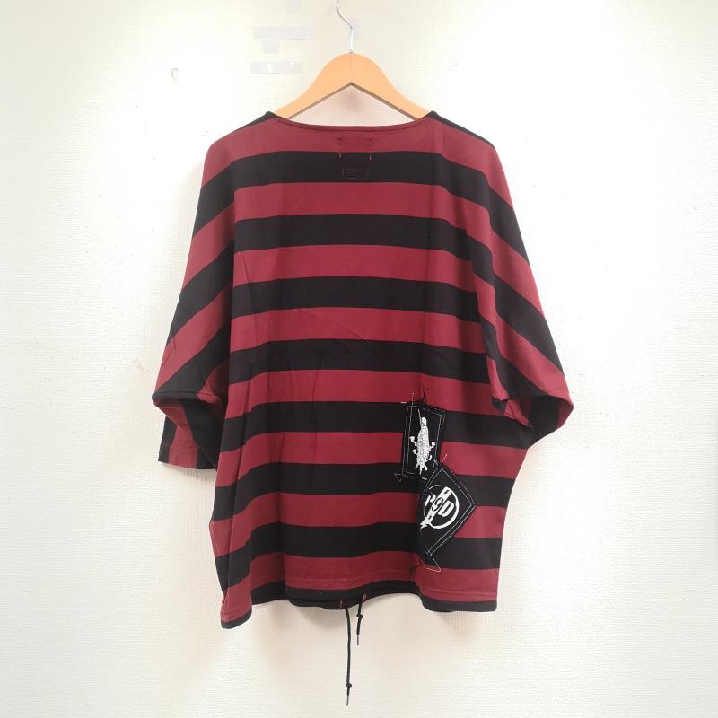 エゴトリッピング EGO TRIPPING Tシャツ 半袖 PROPA9ANDA ボーダー柄 オーバーサイズ Tシャツ 46 赤 / レッド / red メンズ USED 古着 中古 50163781