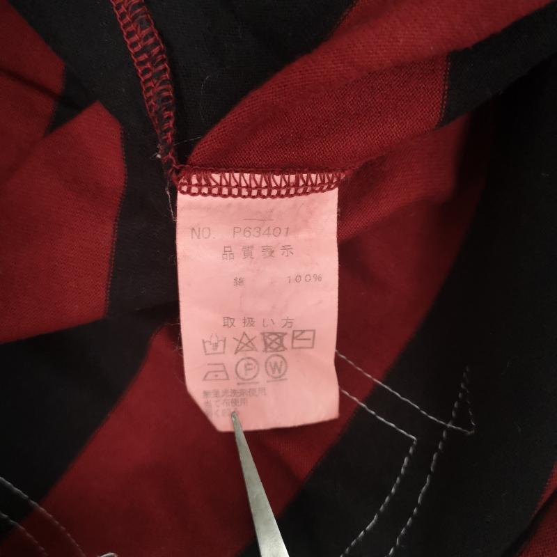 エゴトリッピング EGO TRIPPING Tシャツ 半袖 PROPA9ANDA ボーダー柄 オーバーサイズ Tシャツ 46 赤 / レッド / red メンズ USED 古着 中古 50163781