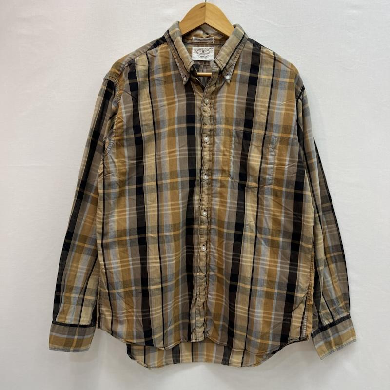 ヴィンテージ VINTAGE Tシャツ 長袖 60s Campus USA製 Whiskey Tone Plaid チェック ボタンダウンシャツ L メンズ USED 古着 中古 50163790
