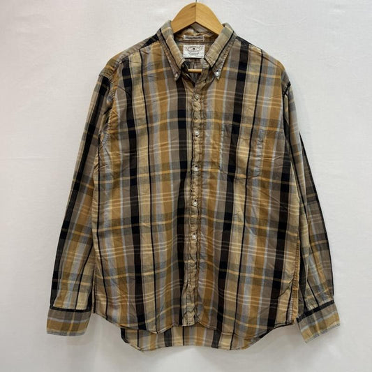 ヴィンテージ VINTAGE Tシャツ 長袖 60s Campus USA製 Whiskey Tone Plaid チェック ボタンダウンシャツ L メンズ USED 古着 中古 50163790