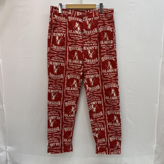 ヒステリックグラマー HYSTERIC GLAMOUR ボトムス ボトムス ガール WHISKY 総柄 テーパードパンツ 02201AP04 M 赤 / レッド / red メンズ USED 古着 中古 50163792