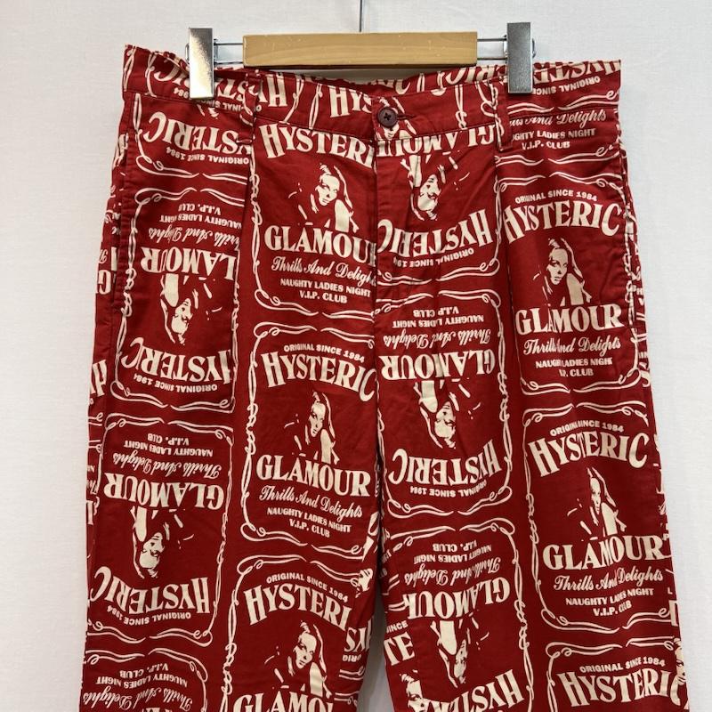ヒステリックグラマー HYSTERIC GLAMOUR ボトムス ボトムス ガール WHISKY 総柄 テーパードパンツ 02201AP04 M 赤 / レッド / red メンズ USED 古着 中古 50163792