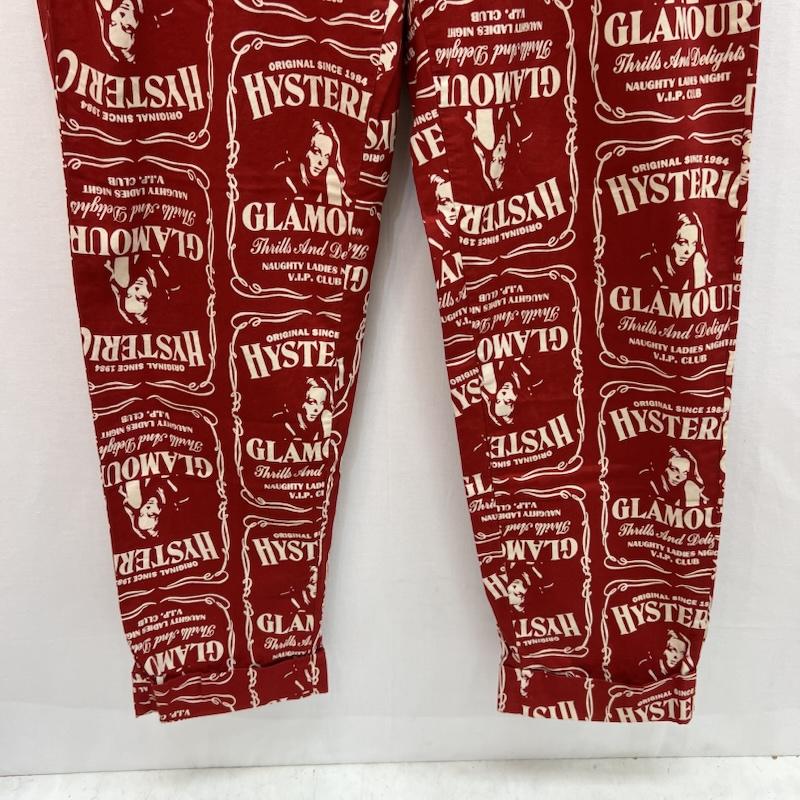 ヒステリックグラマー HYSTERIC GLAMOUR ボトムス ボトムス ガール WHISKY 総柄 テーパードパンツ 02201AP04 M 赤 / レッド / red メンズ USED 古着 中古 50163792