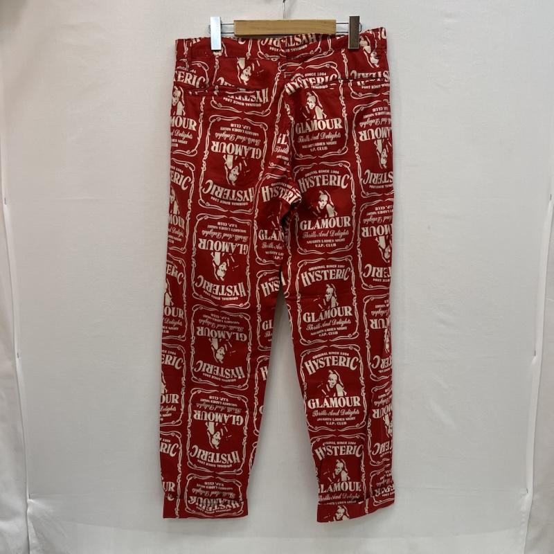 ヒステリックグラマー HYSTERIC GLAMOUR ボトムス ボトムス ガール WHISKY 総柄 テーパードパンツ 02201AP04 M 赤 / レッド / red メンズ USED 古着 中古 50163792