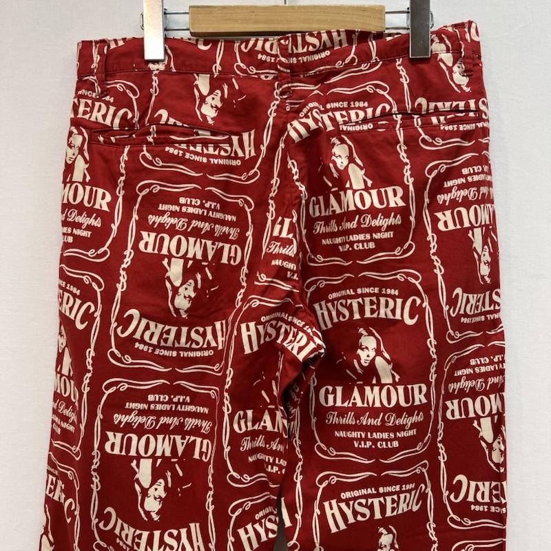 ヒステリックグラマー HYSTERIC GLAMOUR ボトムス ボトムス ガール WHISKY 総柄 テーパードパンツ 02201AP04 M 赤 / レッド / red メンズ USED 古着 中古 50163792
