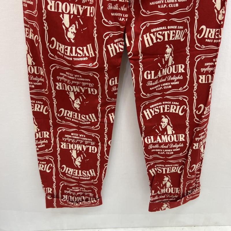 ヒステリックグラマー HYSTERIC GLAMOUR ボトムス ボトムス ガール WHISKY 総柄 テーパードパンツ 02201AP04 M 赤 / レッド / red メンズ USED 古着 中古 50163792