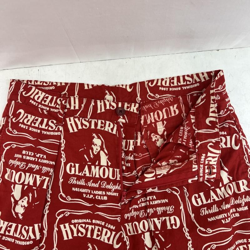 ヒステリックグラマー HYSTERIC GLAMOUR ボトムス ボトムス ガール WHISKY 総柄 テーパードパンツ 02201AP04 M 赤 / レッド / red メンズ USED 古着 中古 50163792