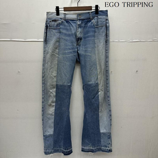 エゴトリッピング EGO TRIPPING パンツ デニム、ジーンズ LOOSE BOOTSCUT 再構築 リメイク ブーツカット デニム パンツ 624054 - インディゴ / インディゴ / Indigo メンズ USED 古着 中古 50163796