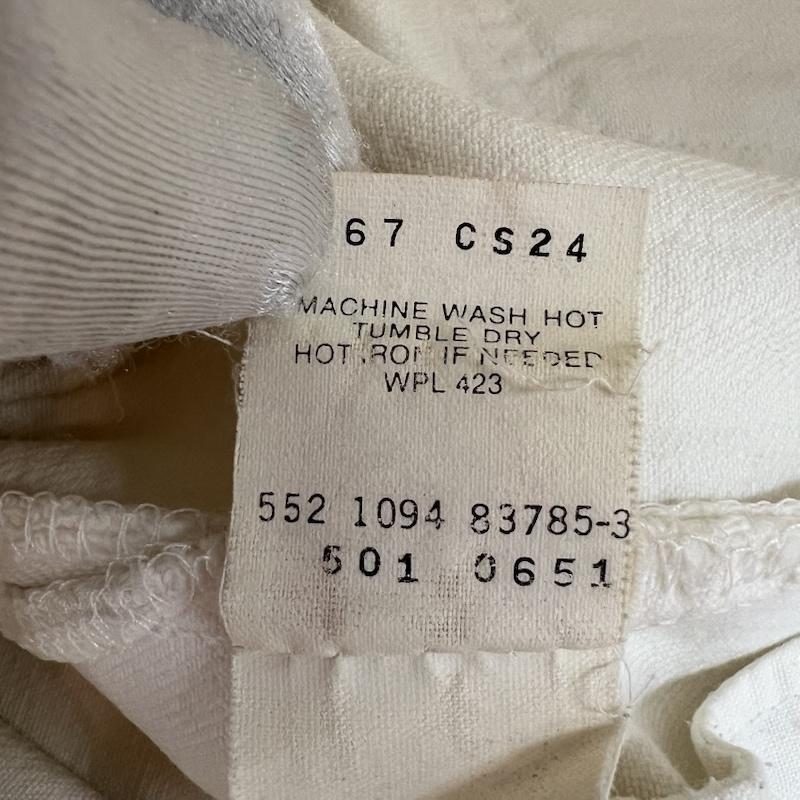 リーバイス Levi s パンツ デニム、ジーンズ 90s 94年 USA製 501 ホワイトデニムパンツ ボタン裏552 ヴィンテージ 34インチ 白 / ホワイト / white メンズ USED 古着 中古 50163797