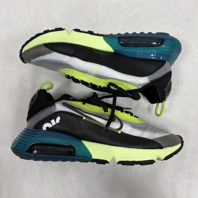 ナイキ NIKE スニーカー スニーカー AIRMAX エアマックス レースアップ ローカットスニーカー BV9977-101 ネオンイエロー 29.0cm ロゴ、文字 黄 / イエロー / yellow X 黒 / ブラック / black X 青 / ブルー / blue メンズ USED 古着 中古 50163798