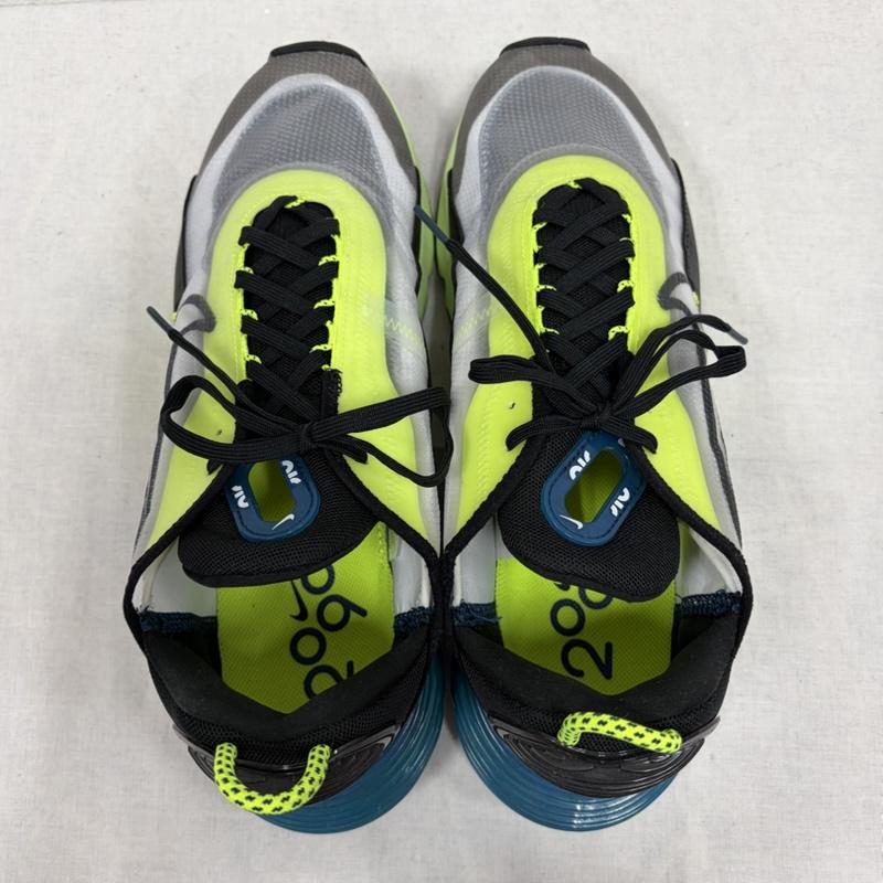 ナイキ NIKE スニーカー スニーカー AIRMAX エアマックス レースアップ ローカットスニーカー BV9977-101 ネオンイエロー 29.0cm ロゴ、文字 黄 / イエロー / yellow X 黒 / ブラック / black X 青 / ブルー / blue メンズ USED 古着 中古 50163798