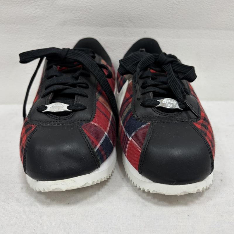 ナイキ NIKE スニーカー スニーカー AA3498-003 CORTEZ BASIC TXT SE GS Plaid コルテッツ ベーシック テキスタイル チェック ローカット スニーカー 24.5cm チェック X ロゴ、文字 桃 / ピンク / pink X 黒 / ブラック / black レディース USED 古着 中古 50163799