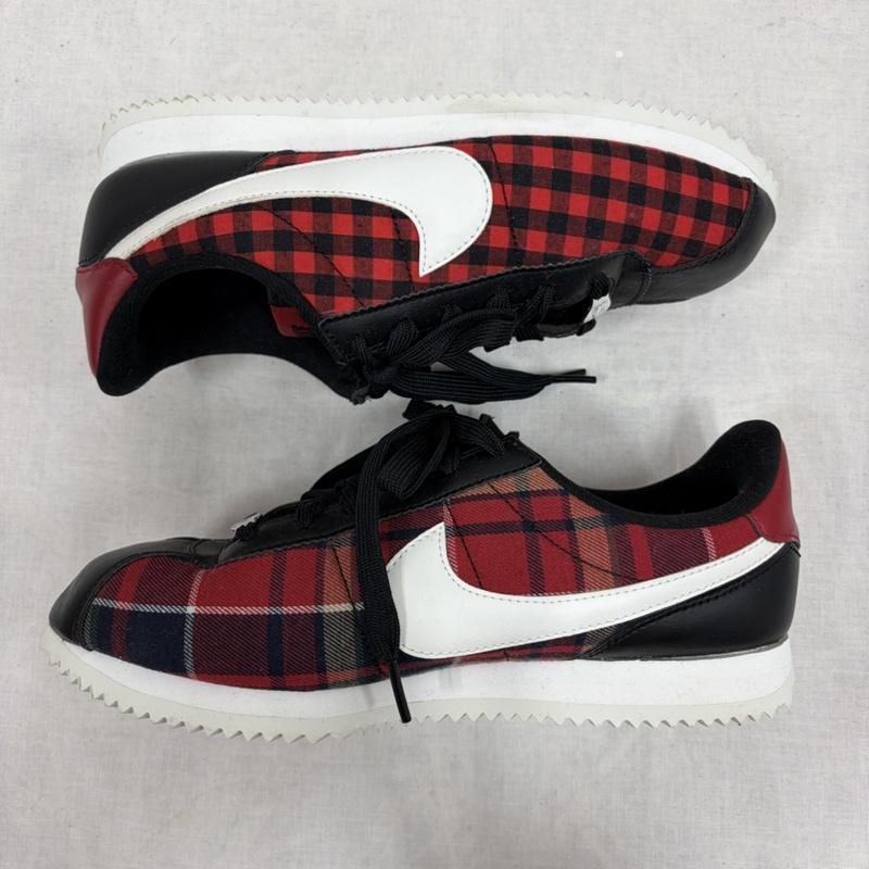 ナイキ NIKE スニーカー スニーカー AA3498-003 CORTEZ BASIC TXT SE GS Plaid コルテッツ ベーシック テキスタイル チェック ローカット スニーカー 24.5cm チェック X ロゴ、文字 桃 / ピンク / pink X 黒 / ブラック / black レディース USED 古着 中古 50163799