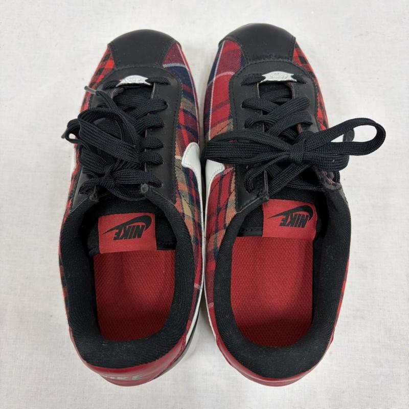 ナイキ NIKE スニーカー スニーカー AA3498-003 CORTEZ BASIC TXT SE GS Plaid コルテッツ ベーシック テキスタイル チェック ローカット スニーカー 24.5cm チェック X ロゴ、文字 桃 / ピンク / pink X 黒 / ブラック / black レディース USED 古着 中古 50163799