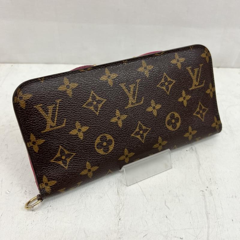 ルイヴィトン LOUIS VUITTON 財布 長財布 モノグラム ポルトフォイユ・アンソリット M60250 CA1009 - 茶 / ブラウン / brown X 桃 / ピンク / pink レディース USED 古着 中古 50163802