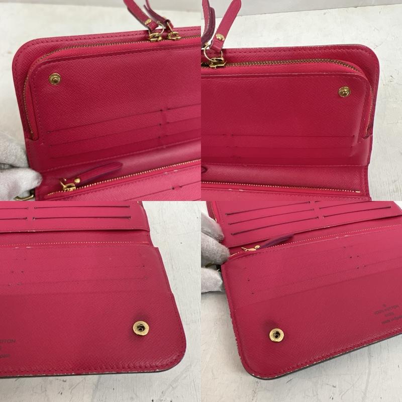 ルイヴィトン LOUIS VUITTON 財布 長財布 モノグラム ポルトフォイユ・アンソリット M60250 CA1009 - 茶 / ブラウン / brown X 桃 / ピンク / pink レディース USED 古着 中古 50163802