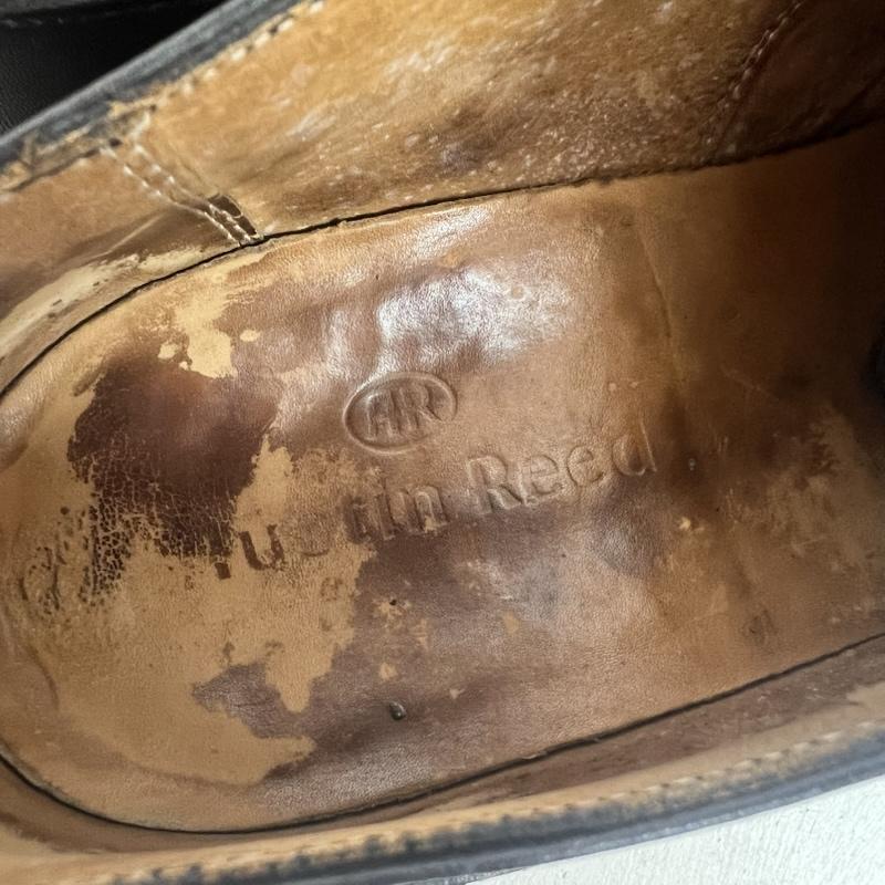 オースティンリード Austin Reed 革靴 革靴 ベンチメイド イングランド プレーントゥ レザーシューズ UK：7.5 黒 / ブラック / black メンズ USED 古着 中古 50163804