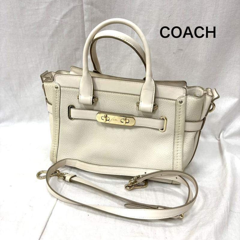 コーチ COACH ハンドバッグ ハンドバッグ コーチ 2way ハンドバッグ ショルダーバッグ アイボリー 34816 スワッガー27 キャリオール - レディース USED 古着 中古 50163810