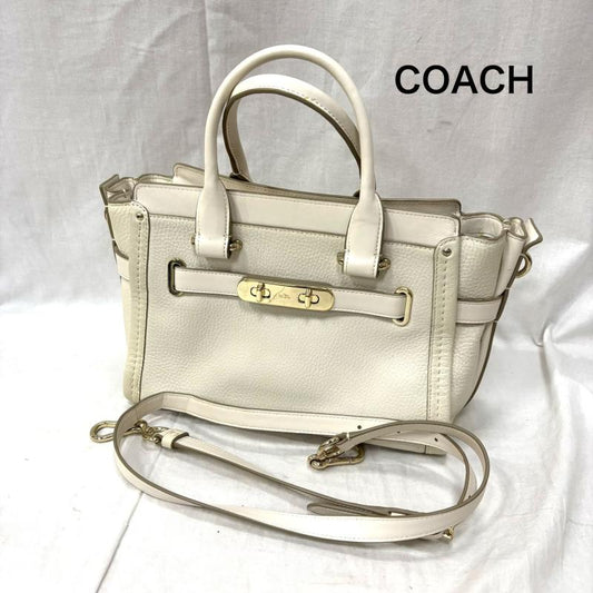 コーチ COACH ハンドバッグ ハンドバッグ コーチ 2way ハンドバッグ ショルダーバッグ アイボリー 34816 スワッガー27 キャリオール - レディース USED 古着 中古 50163810
