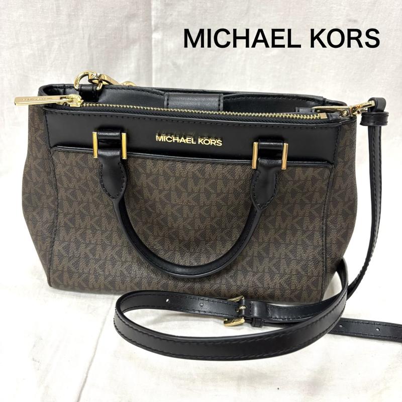 マイケルコース MICHAEL KORS ハンドバッグ ハンドバッグ シグネチャー 2WAY ショルダーバッグ - 茶 / ブラウン / brown レディース USED 古着 中古 50163812