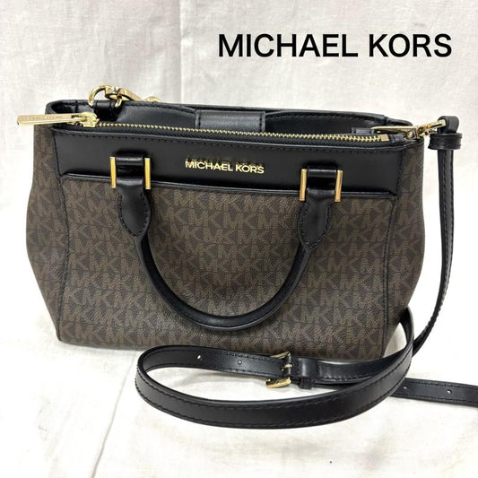 マイケルコース MICHAEL KORS ハンドバッグ ハンドバッグ シグネチャー 2WAY ショルダーバッグ - 茶 / ブラウン / brown レディース USED 古着 中古 50163812