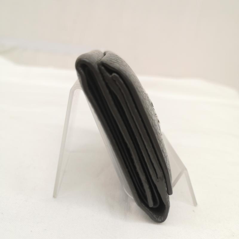 プラダ PRADA 財布 コンパクト財布 三折財布 ヴィッテロダイノ レザー ミニ財布 - 灰 / グレー / gray レディース USED 古着 中古 50163815