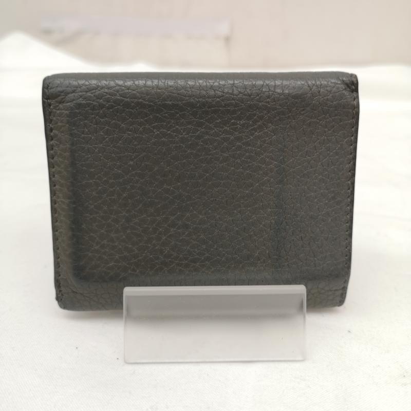 プラダ PRADA 財布 コンパクト財布 三折財布 ヴィッテロダイノ レザー ミニ財布 - 灰 / グレー / gray レディース USED 古着 中古 50163815