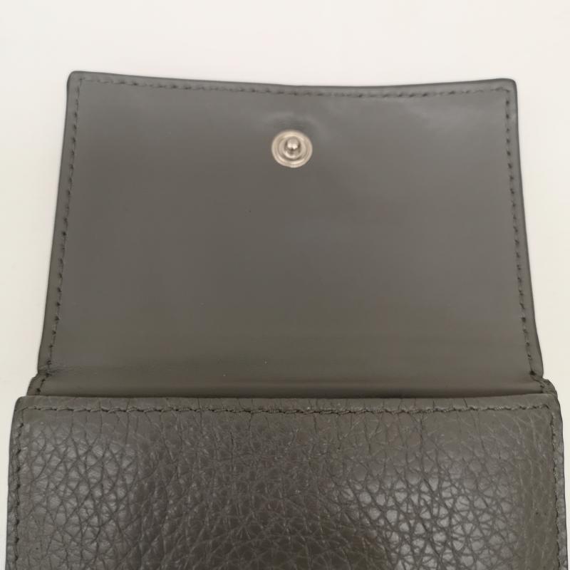 プラダ PRADA 財布 コンパクト財布 三折財布 ヴィッテロダイノ レザー ミニ財布 - 灰 / グレー / gray レディース USED 古着 中古 50163815