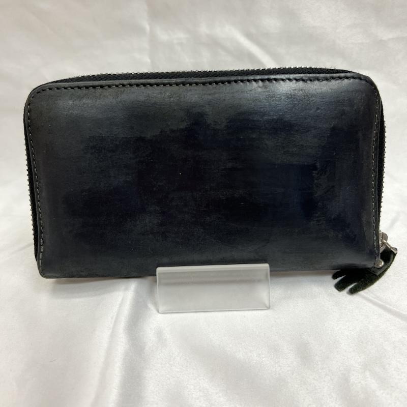 ディーゼル DIESEL 財布 長財布 ウエスタン スタッズ レザーウォレット y2k 00s - 黒 / ブラック / black X 灰 / グレー / gray メンズ USED 古着 中古 50163821