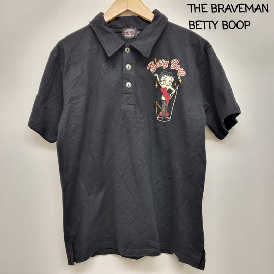 ＵＳＥＤ古着 USED/古着 Tシャツ 半袖 THE BRAVEMAN×BETTYBOOP コラボ 半袖ポロシャツ bbb-2321 L 黒 / ブラック / black メンズ USED 古着 中古 50163822