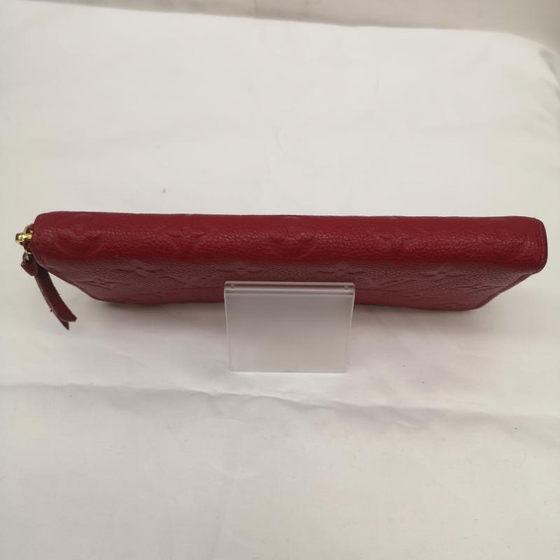 ルイヴィトン LOUIS VUITTON 財布 長財布 ポルトフォイユ クレマンス M63698 長財布 モノグラム アンプラント - 赤 / レッド / red レディース USED 古着 中古 50163823