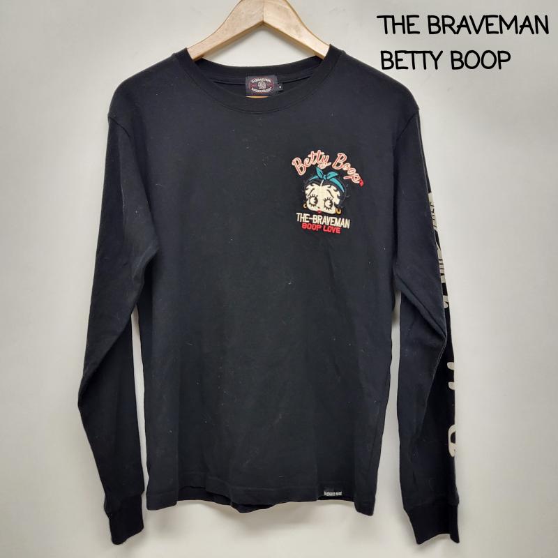 ＵＳＥＤ古着 USED/古着 カットソー 長袖 THE BRAVE MAN　BETTYBOOP コラボ ブラック 長T ベティちゃん S 黒 / ブラック / black メンズ USED 古着 中古 50163824