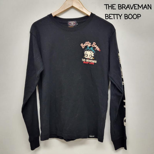 ＵＳＥＤ古着 USED/古着 カットソー 長袖 THE BRAVE MAN　BETTYBOOP コラボ ブラック 長T ベティちゃん S 黒 / ブラック / black メンズ USED 古着 中古 50163824