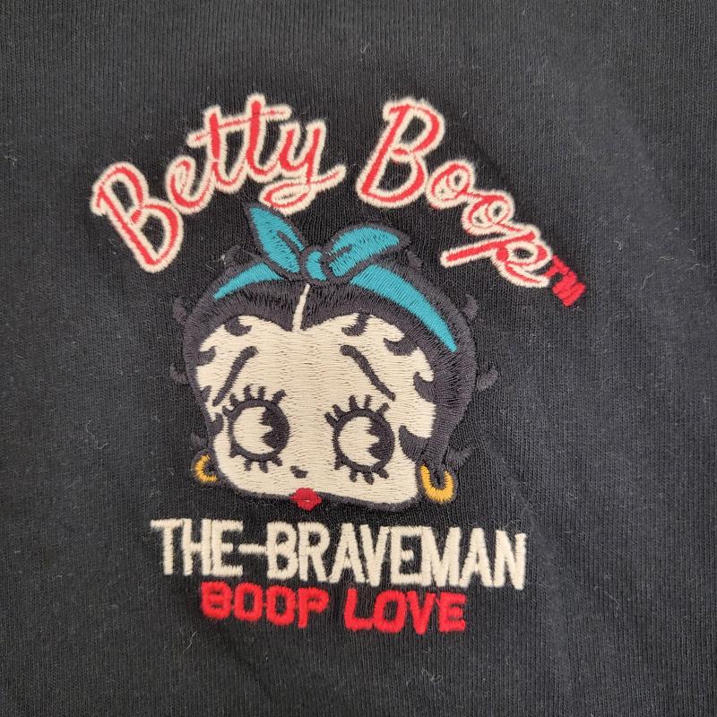 ＵＳＥＤ古着 USED/古着 カットソー 長袖 THE BRAVE MAN　BETTYBOOP コラボ ブラック 長T ベティちゃん S 黒 / ブラック / black メンズ USED 古着 中古 50163824