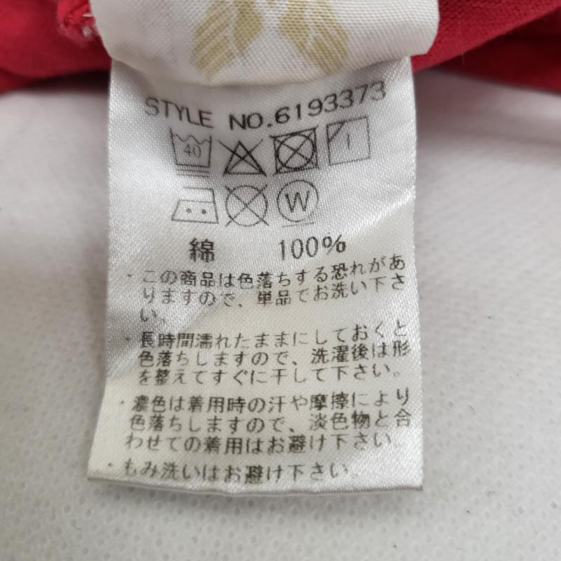 アヴィレックス AVIREX Tシャツ 半袖 コットン素材 赤 半袖 胸ポケット ワッペン L メンズ USED 古着 中古 50163825
