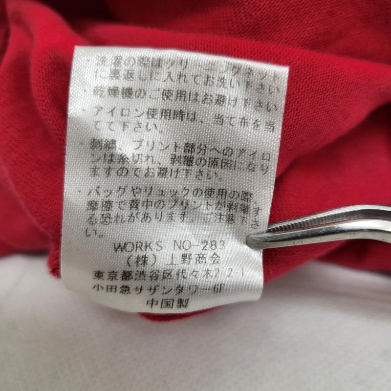 アヴィレックス AVIREX Tシャツ 半袖 コットン素材 赤 半袖 胸ポケット ワッペン L メンズ USED 古着 中古 50163825