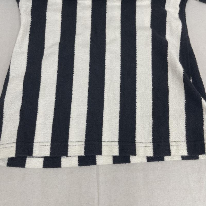 フェンディ FENDI Tシャツ 半袖 イタリア製 パイル生地 ペカン柄 ストライプ 半袖 Tシャツ カットソー 黒 / ブラック / black レディース USED 古着 中古 50163826