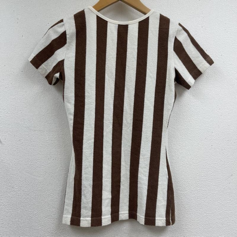 フェンディ FENDI Tシャツ 半袖 イタリア製 パイル生地 ペカン柄 ストライプ 半袖 Tシャツ カットソー M 茶 / ブラウン / brown レディース USED 古着 中古 50163827