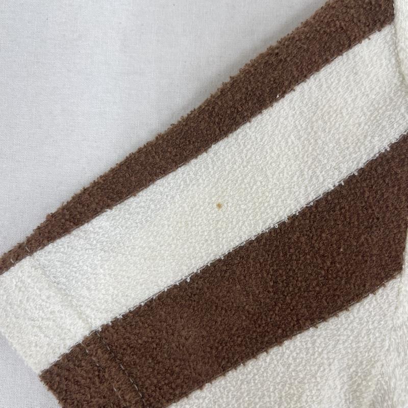 フェンディ FENDI Tシャツ 半袖 イタリア製 パイル生地 ペカン柄 ストライプ 半袖 Tシャツ カットソー M 茶 / ブラウン / brown レディース USED 古着 中古 50163827