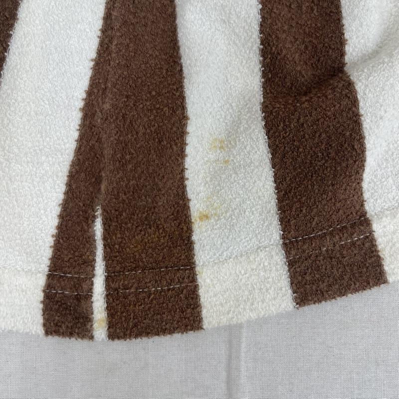 フェンディ FENDI Tシャツ 半袖 イタリア製 パイル生地 ペカン柄 ストライプ 半袖 Tシャツ カットソー M 茶 / ブラウン / brown レディース USED 古着 中古 50163827