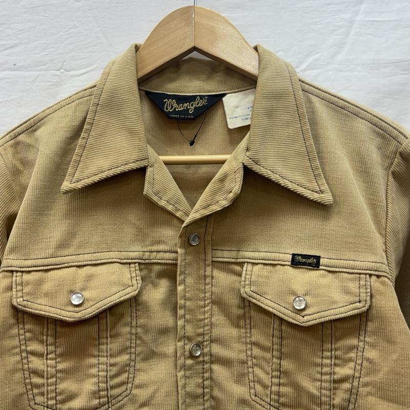 ラングラー Wrangler ジャケット、上着 ジャンパー、ブルゾン 80年代 ビンテージ USA製 黒三角タグ コーデュロイ シャツ ジャケット 80s VINTAGE - メンズ USED 古着 中古 50163833