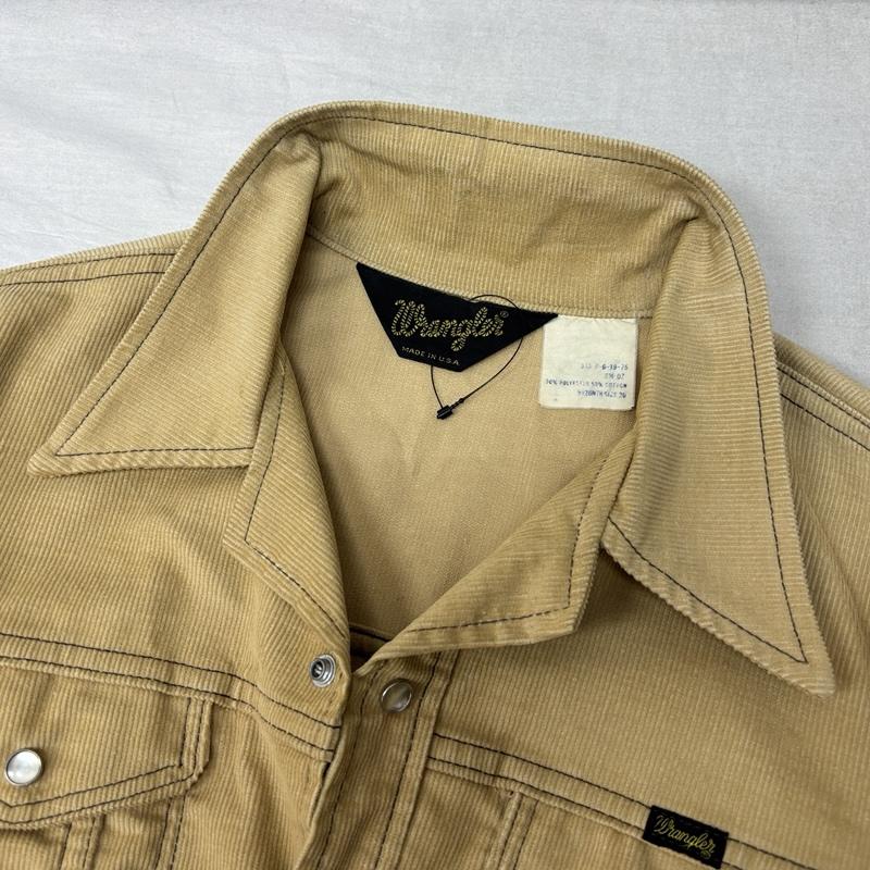 ラングラー Wrangler ジャケット、上着 ジャンパー、ブルゾン 80年代 ビンテージ USA製 黒三角タグ コーデュロイ シャツ ジャケット 80s VINTAGE - メンズ USED 古着 中古 50163833