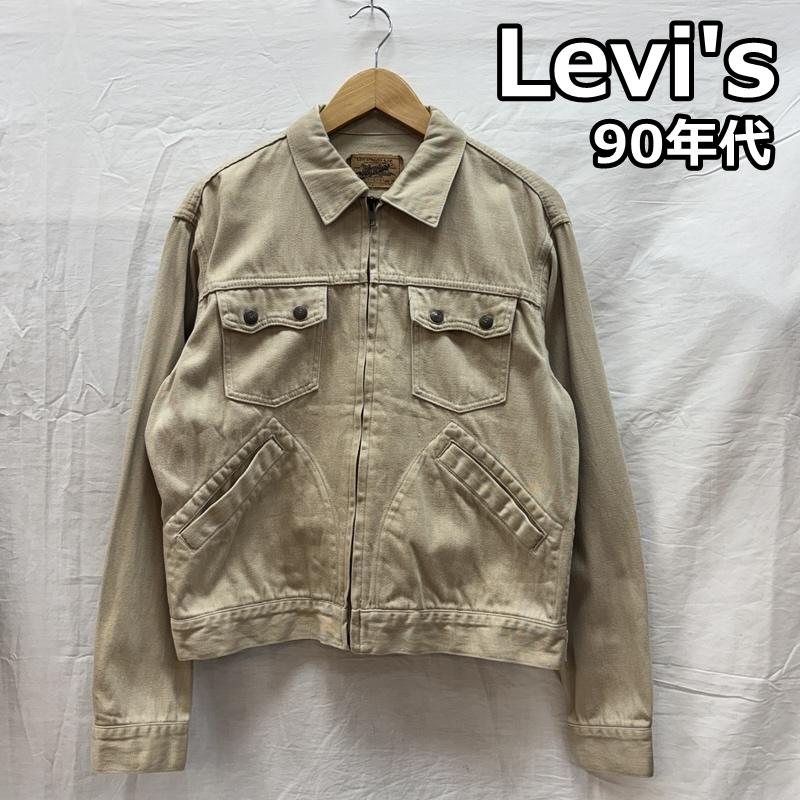 リーバイス Levi s ジャケット、上着 ジャンパー、ブルゾン 90年代 ビンテージ 日本製 70727-31 ジップアップ ワーク ジャケット 90s VINTAGE M メンズ USED 古着 中古 50163834