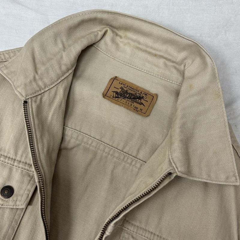 リーバイス Levi s ジャケット、上着 ジャンパー、ブルゾン 90年代 ビンテージ 日本製 70727-31 ジップアップ ワーク ジャケット 90s VINTAGE M メンズ USED 古着 中古 50163834