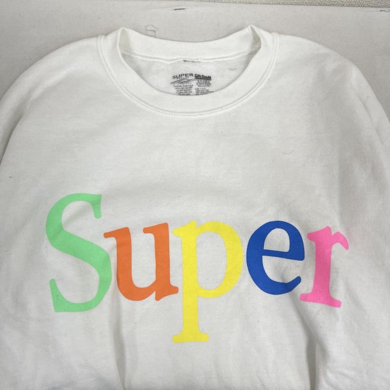 古着 USED トレーナー 長袖 SUPERMARKET SUPER APPLE クルー スウェット トレーナー XL 白 / ホワイト / white メンズ USED 古着 中古 50163837