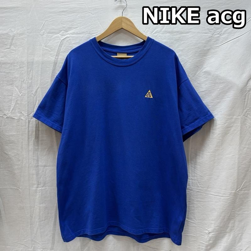 ナイキ エィシージー NIKE ACG Tシャツ 半袖 DC4081-405 ロゴ 刺繍 クルーネック 半袖 Tシャツ XL 青 / ブルー / blue メンズ USED 古着 中古 50163842