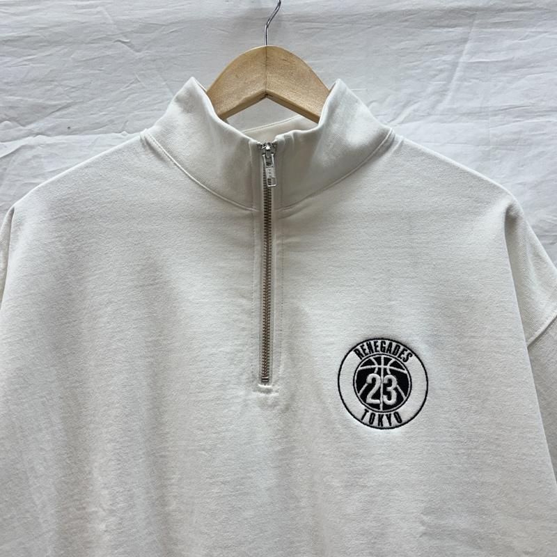 古着 USED Tシャツ 半袖 TOKYO23 ONEITA ロゴ 刺繍 ハーフジップ カデット 半袖 Tシャツ T23-23-012 M 白 / ホワイト / white メンズ USED 古着 中古 50163844
