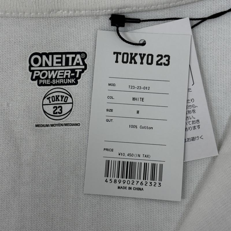 古着 USED Tシャツ 半袖 TOKYO23 ONEITA ロゴ 刺繍 ハーフジップ カデット 半袖 Tシャツ T23-23-012 M 白 / ホワイト / white メンズ USED 古着 中古 50163844